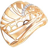 Женское золотое кольцо с куб. циркониями, 1604500