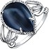 Женское серебряное кольцо с авантюрином и куб. циркониями - фото 1