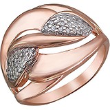 SOKOLOV Женское серебряное кольцо с куб. циркониями в позолоте, 1612948