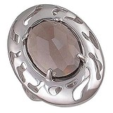 Женское серебряное кольцо с раухтопазом, 1622420