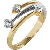 Женское золотое кольцо с бриллиантами, 1672852