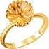 Женское золотое кольцо с цитрином - фото 1