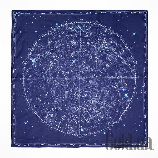 

Шарф/платок Amo Accessori, Синий;серый, Платок "Zodiac" AMOz90901
