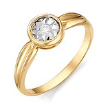 Золотое кольцо с бриллиантом, 1710996