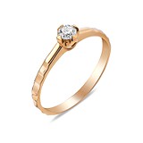 Золотое кольцо с бриллиантом, 1744788
