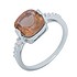 Женское серебряное кольцо с куб. циркониями и султанитом - фото 1