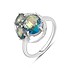 Женское серебряное кольцо с куб. циркониями и топазами - фото 1