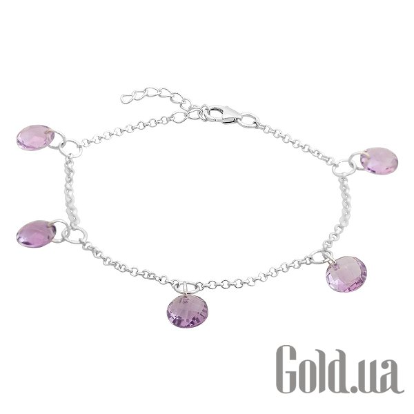 

Женские браслеты Fresh Jewelry, Женский серебряный браслет с аметистами, 17