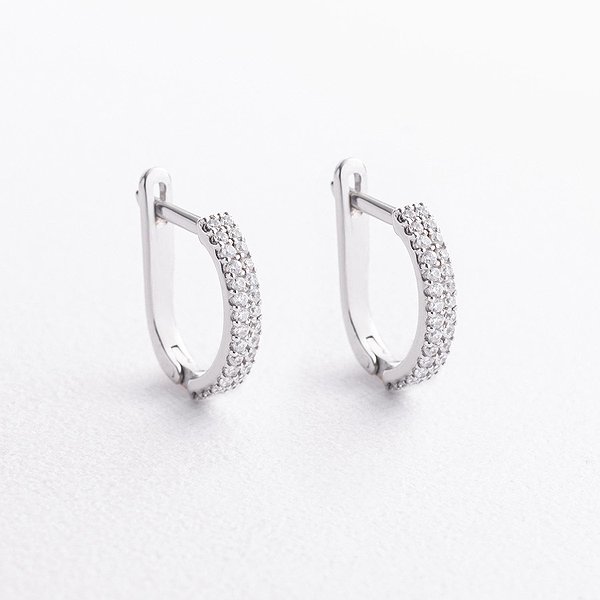 Серебряные серьги с куб. циркониями onx2600/1р-CZW