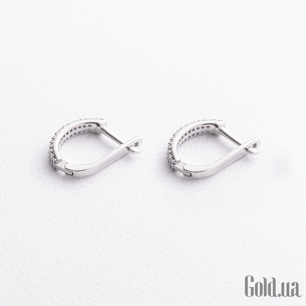 Серебряные серьги с куб. циркониями onx2600/1р-CZW – изображение 2