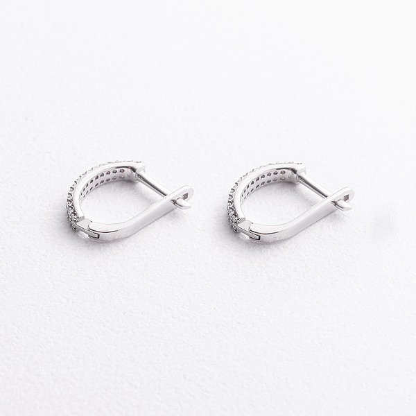 Серебряные серьги с куб. циркониями onx2600/1р-CZW – изображение 2