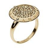 Donna Karan NY Стальное кольцо с позолотой, 061076