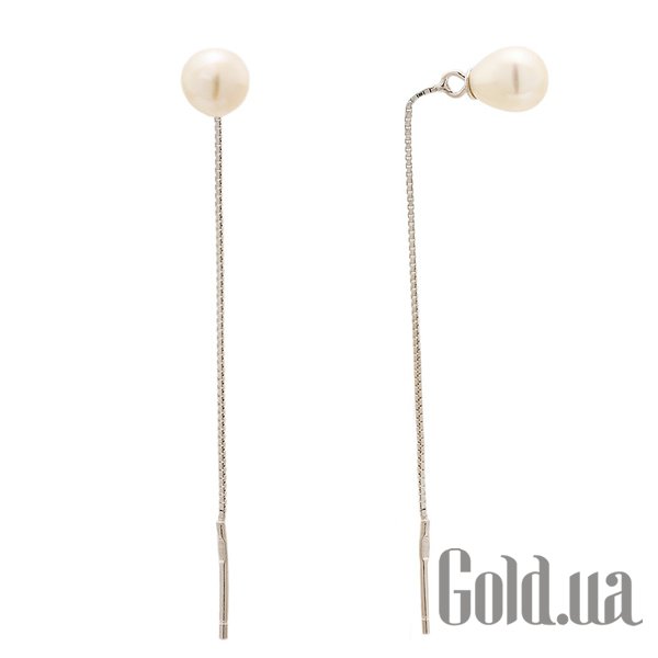 

Серьги с подвесками Silvex925, Серебряные серьги с жемчугом