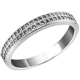Rich line Серебряное обручальное кольцо с куб. циркониями, 1514901