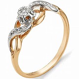 Золотое кольцо с бриллиантами, 1554069
