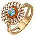 Женское золотое кольцо с топазом - фото 1