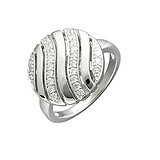 Женское серебряное кольцо с куб. циркониями, 1618069