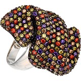 Женское серебряное кольцо с куб. циркониями, 1670293