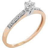 Золотое кольцо с бриллиантами, 1673365