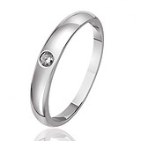 Золотое обручальное кольцо с бриллиантом, 169109