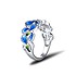 Женское серебряное кольцо с эмалью - фото 3