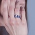 Женское серебряное кольцо с эмалью - фото 5