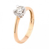 Золотое кольцо с бриллиантами, 1732501