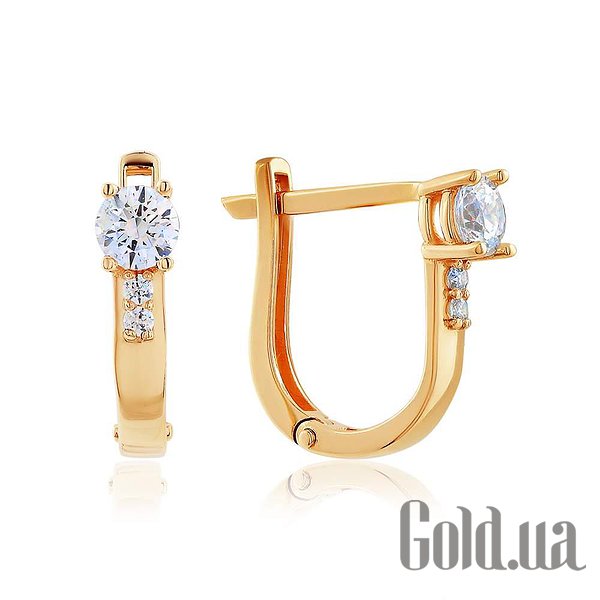 

Серьги Украина, Золотые серьги с Swarovski Zirconia
