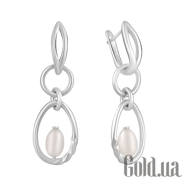 

Серьги с подвесками Fresh Jewelry, Серебряные серьги с культив. жемчугом
