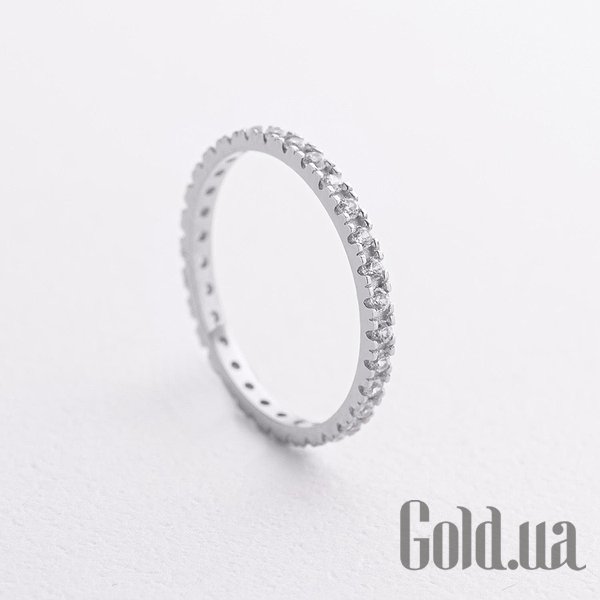 

Обручальное кольцо Украина, Золотое обручальное кольцо с куб. циркониями, 17