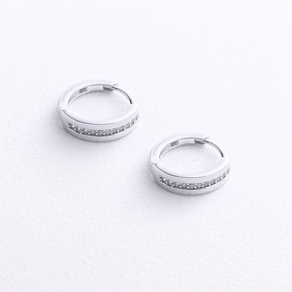 Золотые серьги с куб. циркониями onxс09707 – изображение 2