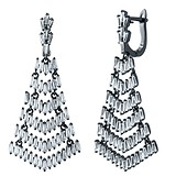 Срібні сережки з куб. цирконіями, 1549718
