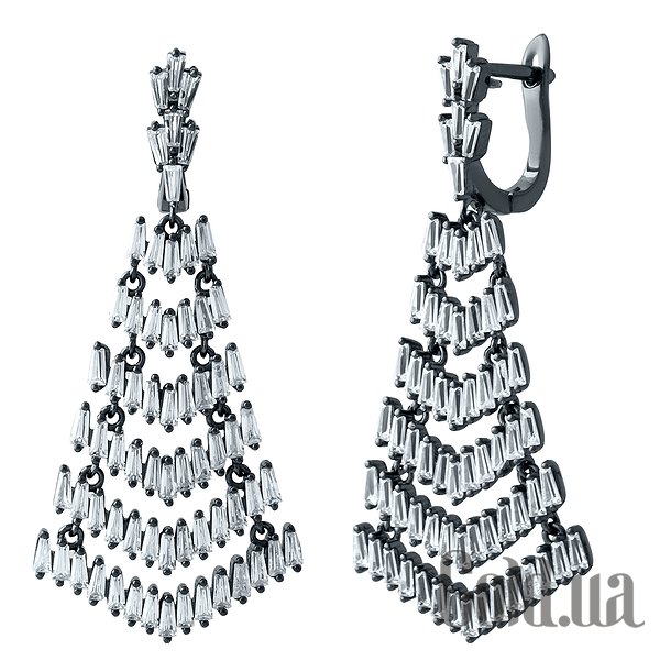 

Серьги с подвесками Fresh Jewelry, Серебряные серьги с куб. циркониями