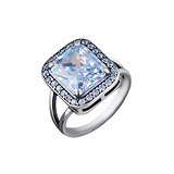 Женское серебряное кольцо с куб. циркониями, 1614486
