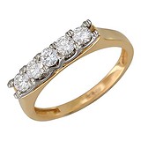 Золотое обручальное кольцо с бриллиантами, 1619094