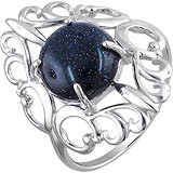 Женское серебряное кольцо с авантюрином, 1636502