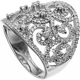 Женское серебряное кольцо с куб. циркониями, 1648790