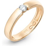 Золотое обручальное кольцо с бриллиантом, 1697686