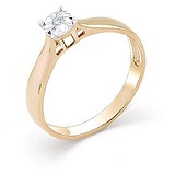 Золотое кольцо с бриллиантом, 1710998