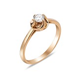 Золотое кольцо с бриллиантом, 1744790