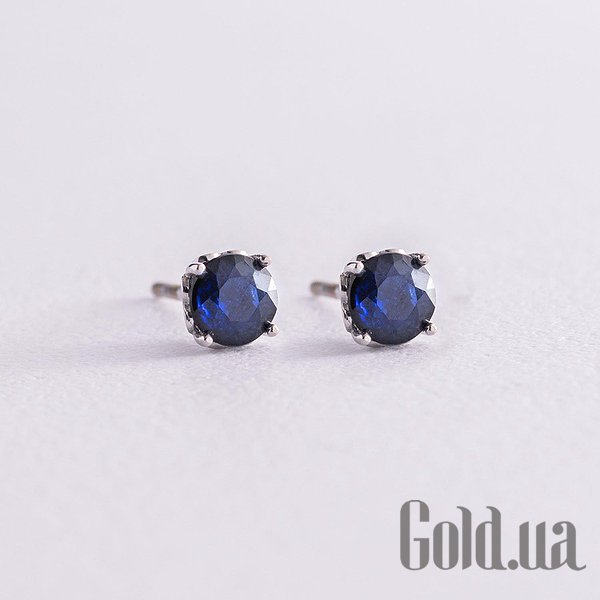 

Серьги-гвоздики Украина, Золотые серьги с сапфирами