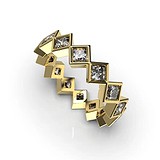Жіноча золота каблучка з діамантами., 1768342