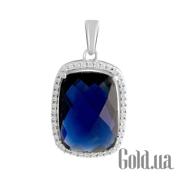 

Женские кулоны Fresh Jewelry, Серебряный кулон с куб. циркониями и синт. сапфиром