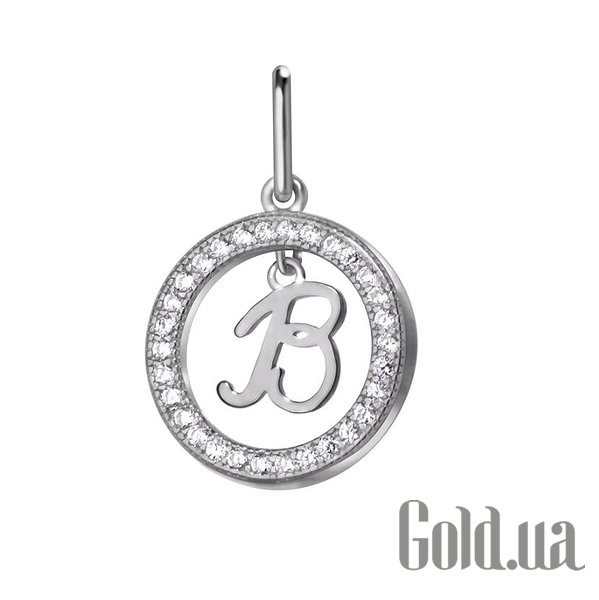 

Кулон-буква Silvex925, Серебряный кулон с куб. циркониями