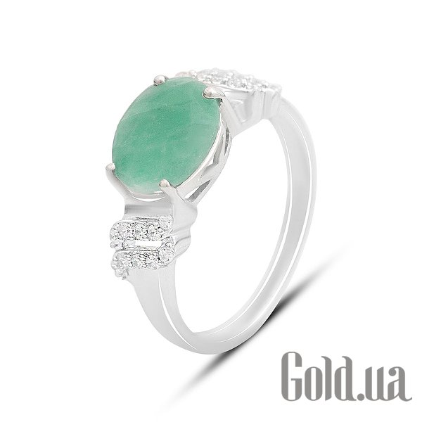 

Женские кольца Fresh Jewelry, Женское серебряное кольцо с куб. циркониями и изумрудом, 17