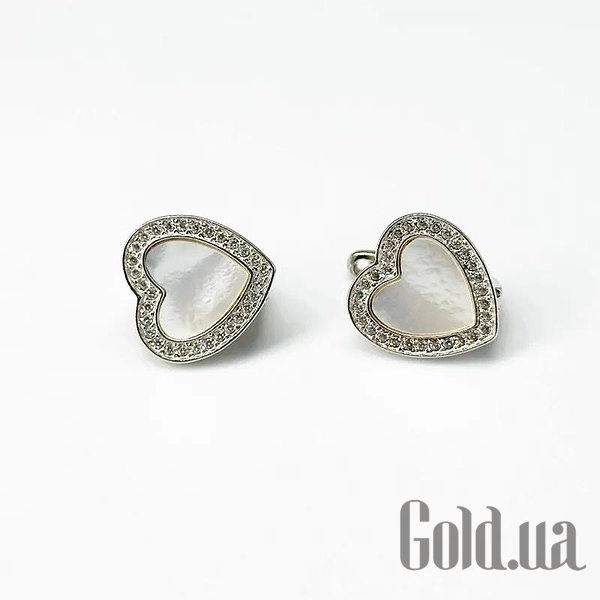 

Серьги Silvex925, Серебряные серьги с куб. циркониями и перламутром