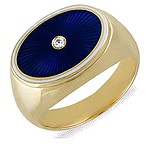 Faberge Мужское золотое кольцо с бриллиантом, 082070
