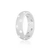 Серебряное обручальное кольцо с куб. циркониями, 825238