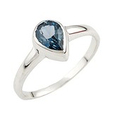 Женское серебряное кольцо с топазом, 1375127