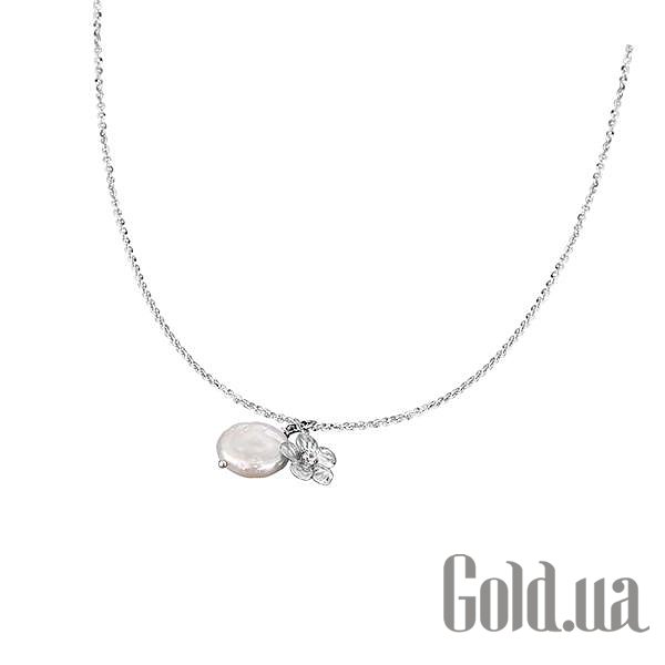 

Женские кулоны Lotus, Серебряный кулон с цепочкой с куб. цирконием и жемчугом